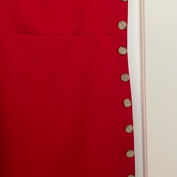 Ann Taylor side bottom sheath dress in red, women’s. - Picture 3 of 8